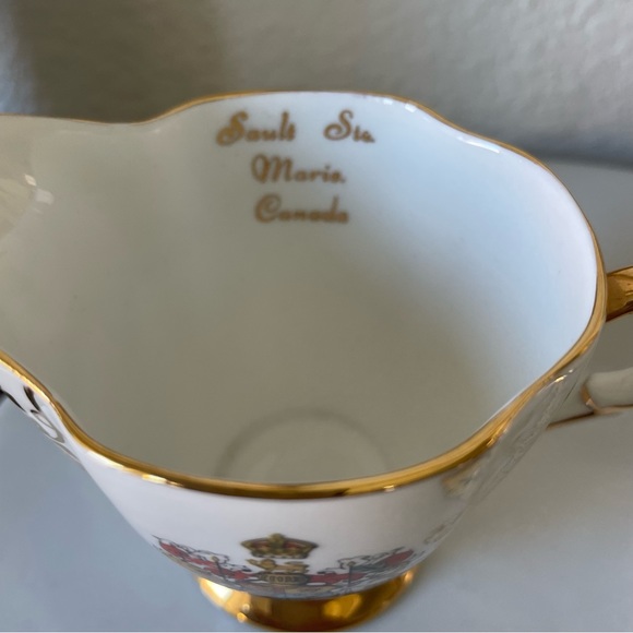 Society Bone China Canada Crest Maple Leaf Creamer Sugar Bowl - Picture 5 of 10